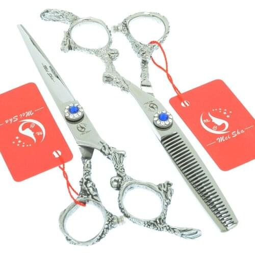 Meisha 6 inch High Quality Hair Scissors Japanese Steel Barber Shears Hair Salon Cutting Thinning Hairdressing Scissor A0093A