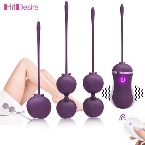 HitDesire Kegel Tightening Exerciser Kit 5pcs Ben Wa Ball Sets for Women Vibrating Eggs G Spot Vibrator Erotic Sex Toys
