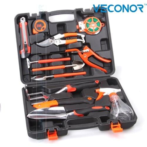 12pcs Garden Hand Tool Set Kit Household Tool Kit Garden Rake Shovel Grass Shears Secateurs