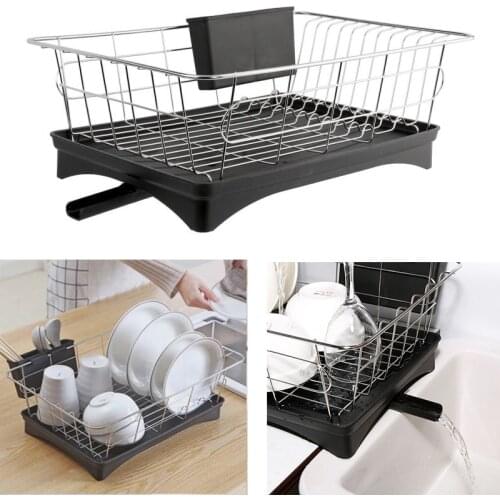 Stainless Steel Dish Rack Drainer Drying Plate Shelf Kitchen Organizer Storage Sink Knife Bowl Fork Container Holder Accessories