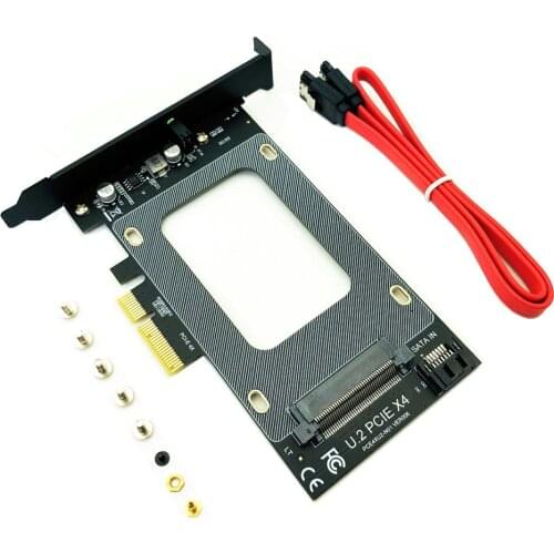 PCI-E Riser 3.0 4X to U.2 SFF-8639 Adapter PCIe U.2 SSD to PCI Express Card Support U.2 SSD 2.5" SATA SSD to PCI-E X4 Riser Card