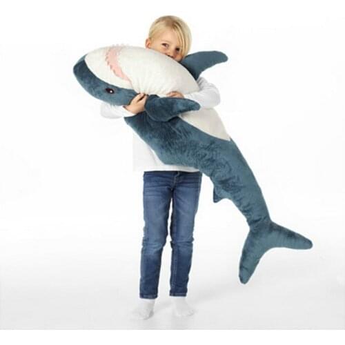 Big Size Plush Shark Toys Soft Stuffed Animal Russia Shark Plush Toys Pillow Cushion Doll Simulation Doll Kids Birthday Gift
