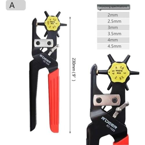 Sturdy Leather Belt Hole Punch Pliers Eyelets Puncher Sewing Machine Bag Setter Household Tools