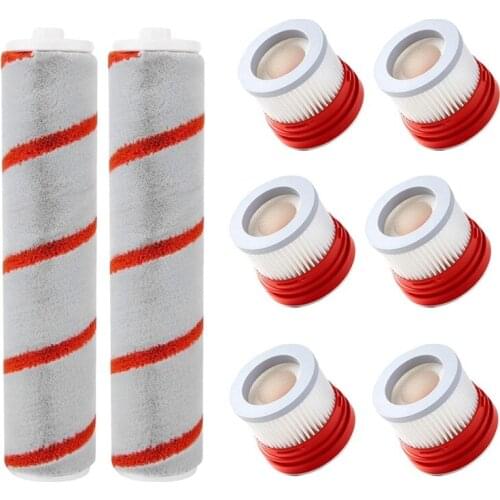 Promotion!HEPA Filter Roller Brush Replacements for Xiaomi Dreame V9 V9P V10 Handheld Vacuum Cleaner Accessories Parts Kit 8 Pie