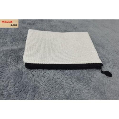 50pcs/lot Blank Sublimation linen Makeup Coin Purse Bag For Sublimation INK Print DIY Gifts Heat Press Transfer 10*15CM