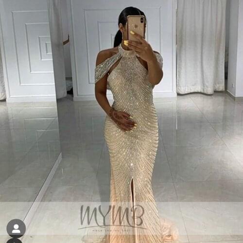 Gorgerous Luxury Wedding Evening Formal Dress Mermaid Couture Beading Middle Split Designer Prom Party Gown Best Deal Online