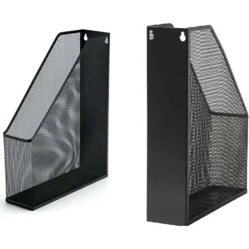 C5AD Metal Wire Mesh Wall Mount Magazine File Holder Book Document Rack Organizer