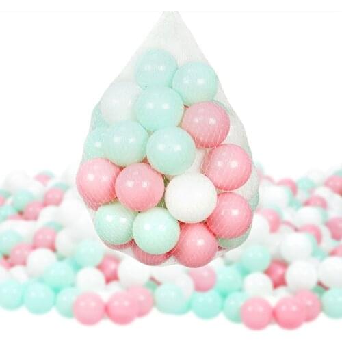 Baby 50pcs 6.5cm Warm Color Stress Balls Educational toys For Children Pit Ball Pink Blue White Macarons Ocean Ball For Boy Girl