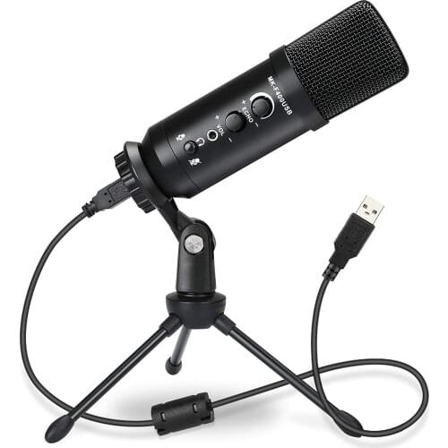 USB Microphone for Computer, Plug &Play Condenser Gaming Mic for Streaming, Podcasting, Vocal Recording, Skype Chats Compatible