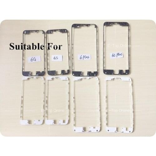 Top Front LCD Middle Frame With Hot Melt Glue For Iphone 5s 5g 5 6s 6g plus 6 plus Housing Bracket Bezel 50pcs/lot