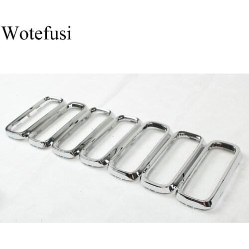 Wotefusi 7Pcs Chrome Front Grille Insert Grill Cover Trim For 2016 2017 2018 Jeep Renegade[QPA497]