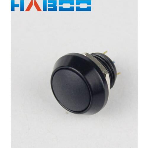 1pcs HABOO EP12mm series 1NO IP65 anti-vandal momentary push button switch waterproof IP65 metal switch