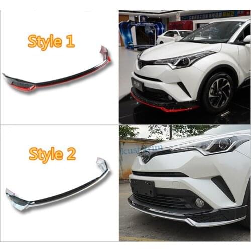 2 Style FOR TOYOTA C-HR 2018 2019 ABS Front Bumper Surround Molding Cover Trim