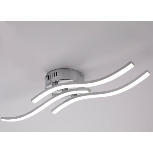 24W 12W 18W LED Ceiling Light Ceiling Lamp Modern Curved Design 2/3/4 Lights for Bar Restaurant Bedroom Living Room WF930