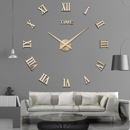 Special Offer Acrylic Mirror Wall Clock 3D Large wall clock wall decor Clocks Modern Home Decoration Stickers