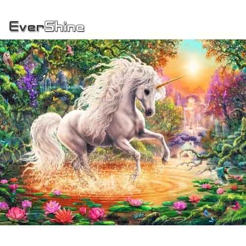 Evershine Diamond Embroidery Horse Animal Diamond Painting Kit New Arrival Full Square Round Rhinestone Picture Wall Decor