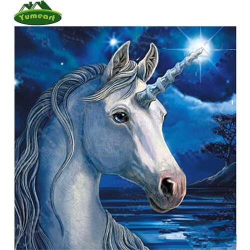 Diamond Painting Cartoon Unicorn Needlework Full Diamond Embroidery Crystal Rhinestones Mosaic Art Crafts Wallpaper Decoration