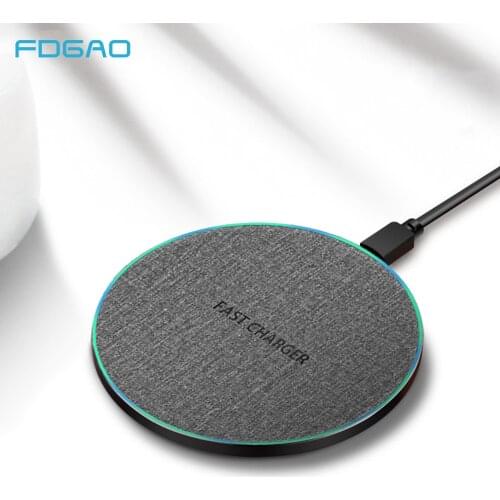 FDGAO 30W Qi Wireless Charger for Samsung S21 S20 S10 Type C Fast Charging Pad for iPhone 12 11 XS Max XR 8 Plus Xiaomi Mi 11 10