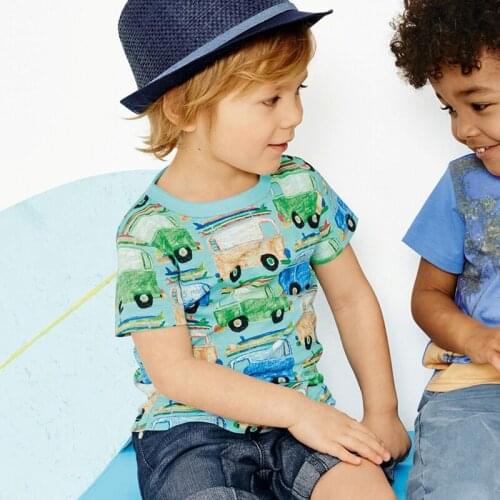 Brand Summer boys girls t-shirt Jurassic World dinosaur Print car 3D Embroidery Cotton Kids Tees tops toddle Childrens clothing