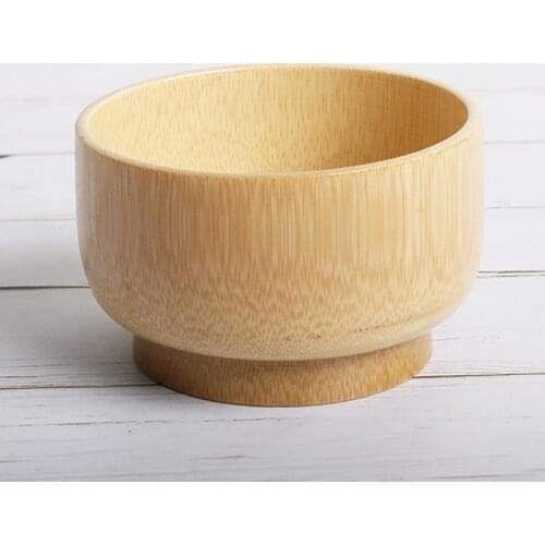 Wood Bowls Bamboo Wooden Bowl Home Use Environmentally Friendly Small Sauce Bowl Natural 3" 10cm