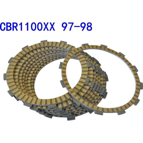 9pcs Motorcycle Friction Clutch Plates Disc Set For Honda CBR1100XX Blackbird 1997-1998 CBR 1100XX