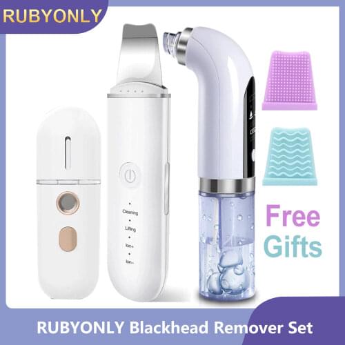 Ultrasonic Skin Scrubber Black Dot Remover USB Blackhead Remover Pore Vacuum Skin Care Acne Pore Cleaner Pimple Removal Vacuum
