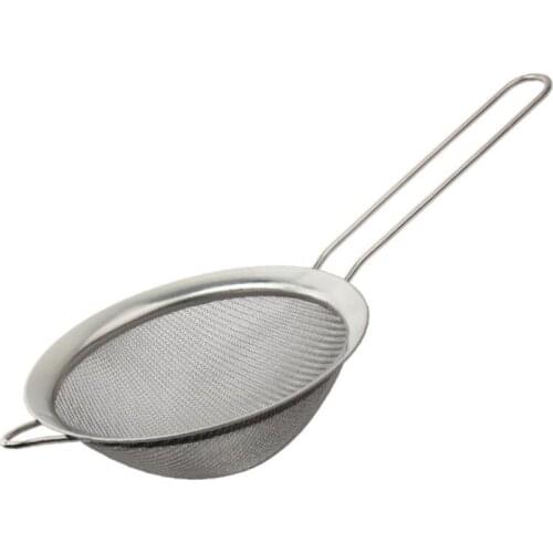 Stainless Steel Fine Mesh Strainer Colander Flour Sieve with Handle Juice and Tea Strainer Kitchen Tools LX8220