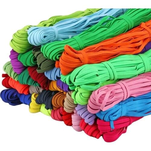 6mm Colorful High-elastic Elastic Bands Rope Rubber Band Line Spandex Ribbon Sewing Lace Trim Waist Band Garment Accessory 5M