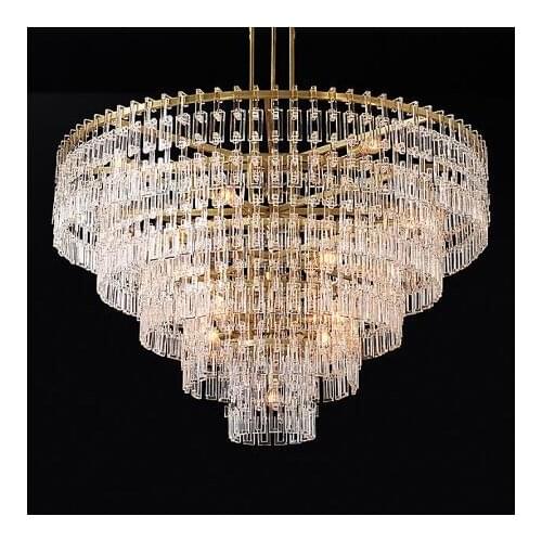 Postmodern crystal chandeliers living room hotel lobby creative simple export restaurant lights villa new led lighting fixture