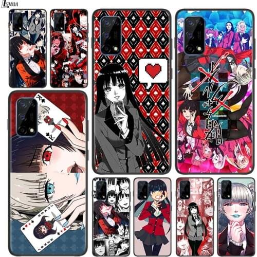 Kakegurui Yumeko Anime for OPPO Realme V15 X5 X3 X50 X7 X2 C17 C11 C3 C2 7 7i 6 6S 6i 5 Narzo 20 Pro Black Phone Case