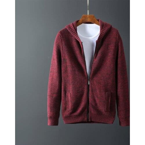 New arrival fashion casual large Male Cotton Sweater Hooded Cardigan men Computer Knitted Zipper plus size MLXL2XL3XL4XL5XL6XL