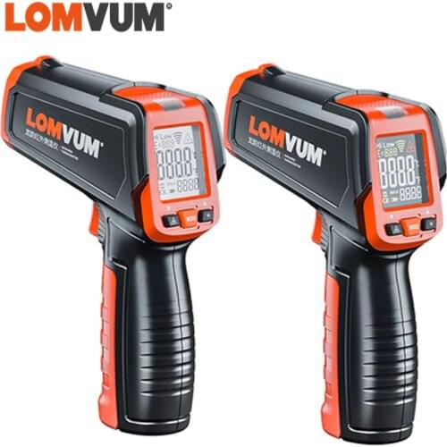 Lomvum Temperature Measuring Instruments Non-Contact Laser Temperature LCD Display IR Infrared Digital C/F Surface Thermometer