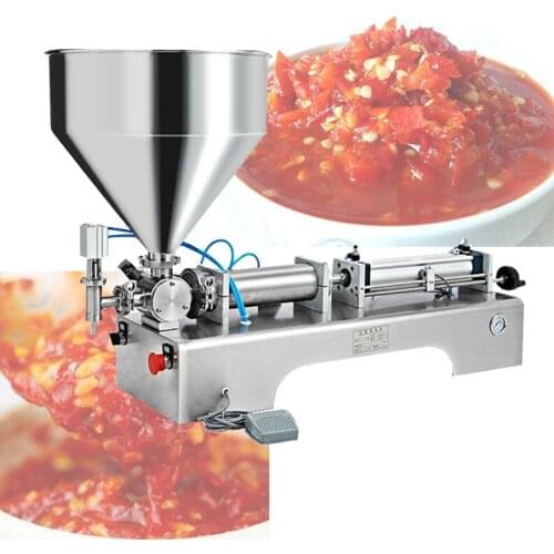 Single-head paste filling machine commercial semi-automatic horizontal pneumatic filling machine