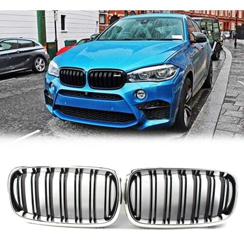 NEW-Car Front Kidney Grille Grill For-BMW F15 X5 2015-2018 Double Line