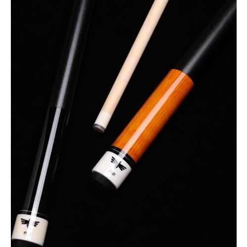 NEW Billiard Pool Cue 13mm 11.5mm Tips 1/2 Billiards Cue Stick Leather Wrap Black Orange Color