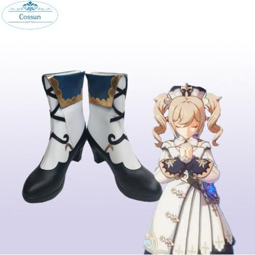 COSSUN Genshin Impact Barbara Cosplay Shoes Boots Halloween Carnival Cosplay Costume Accessories