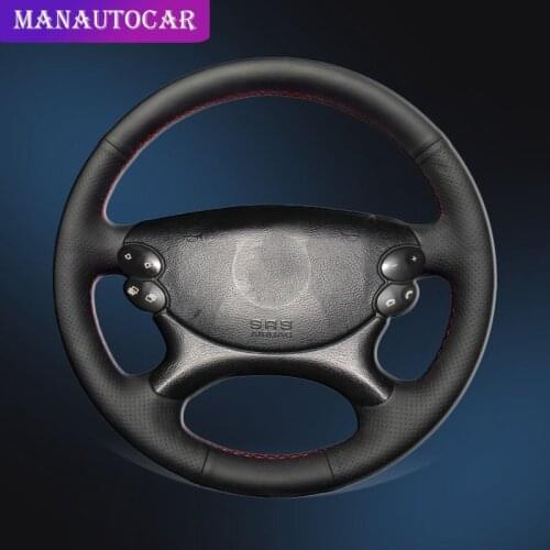 Car Braid On The Steering Wheel Cover for Mercedes-Benz W211 E-Class E230 E280 E350 CLS-Class CLS350 CLS500 Auto Braiding Covers