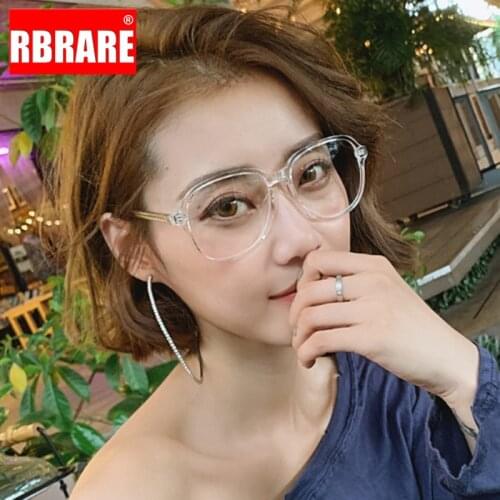 RBRARE 2021 Oversized Glasses Women Vintage Glasses Frame Women Colorful Retro Eyeglasses for Women/Men Monturas De Lentes Mujer