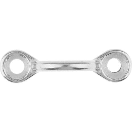 Silver Stainless Steel Boat Top Pad Eye Eye Strap Tie Down Deck Loop Cleat