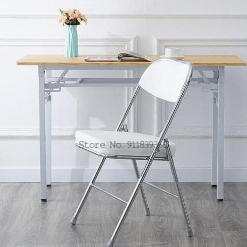 Folding chair home back chair simple meeting stool portable leisure training computer chair student dormitory dining chair