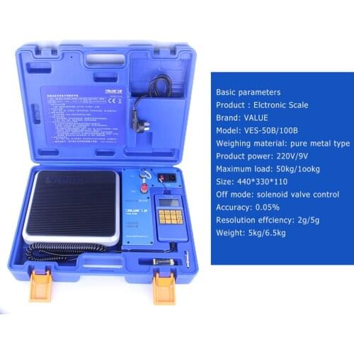 VALUE Refrigerate A/C charging scale VES-100B ,digital electronic scales weight scale