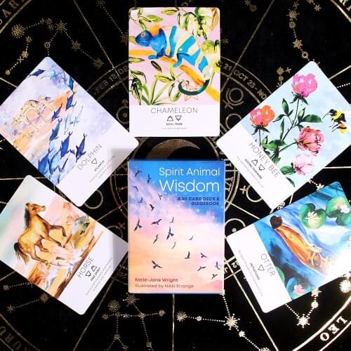 Spirit Animal Wisdom Cards Tarot With Guidebook Card Game Board Beautiful Cards Tarot Divination Moonology Lenormand Messages