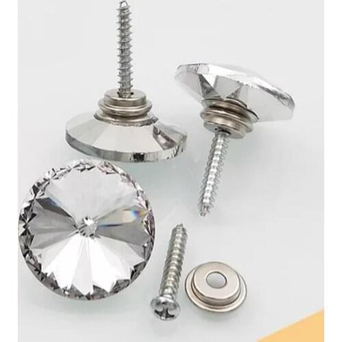 10 sets crystal buttons per package Satellite drill Glass nail Drilling Screws Soft bag Sofa nails rhinestone Furniture nails