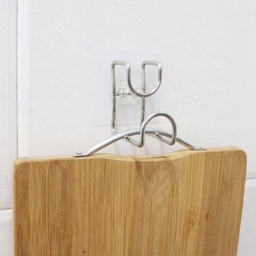 Kitchen Stainless Steel Wash Basin Hook Bathroom Seamless Nail-free Hooks Hanging Wash Basin Adhesive Storage Rack for Home Tool