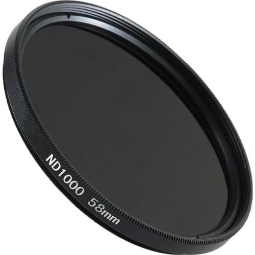 58mm ND1000 SLIM Graufilter ND Neutral Density Filter 1000 For Lens +B 52mm/55mm/58mm/62mm/67mm/72mm/77mm/82mm