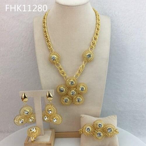 YUMINGLAI New Arrivals Elegant Design Dubai African Ladies Jewelry Set FHK11280
