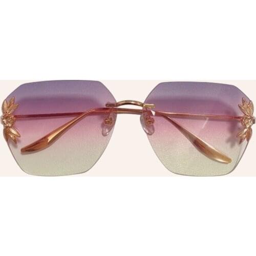 Rimless Luxury Sunglasses Women Fashion Brand Fashion Hot Shades UV400