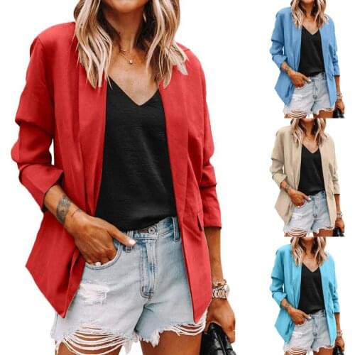 IMCUTE Y2K 5XL Female Blazer Womens Fall/Winter Fashion Lapel Slim Cardigan Temperament Blazer Office Casual pocket Jacket Traf