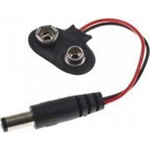 5Pcs PP3 Snap Clip Battery Connector 9V 5.5mm x 2.1mm DC Plug