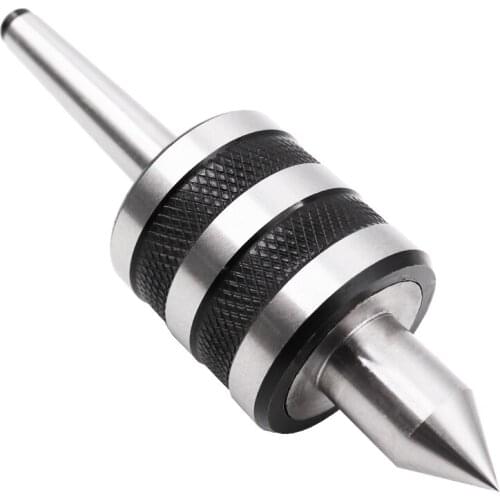 MT1 Live Center Lathe Milling Center Metal Work Revolving Center Black Double Knurling Lathe Machine Tool Accessory